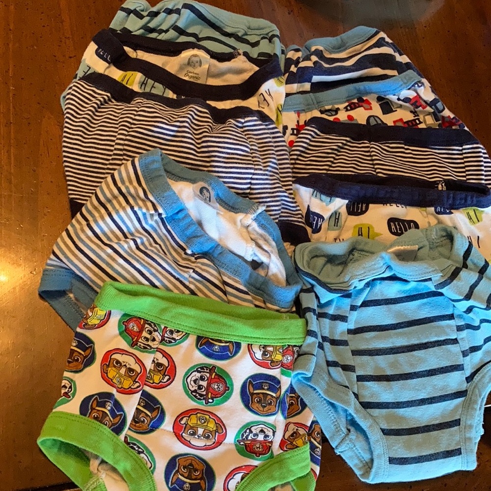 2t training underwear and water proof covers